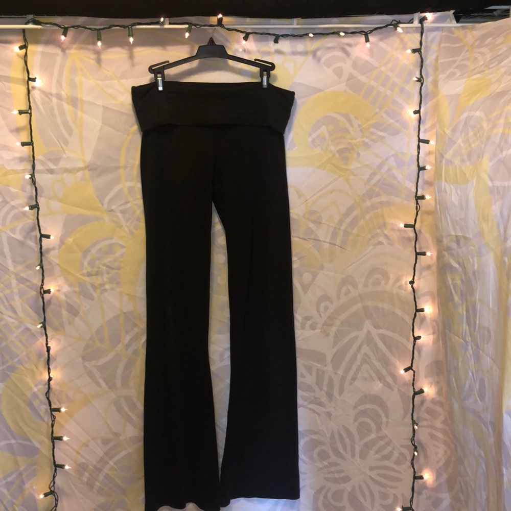 Pink gold angel wing yoga pants
